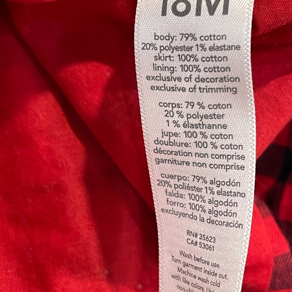 Osh Kosh Denim Jumper Dress with Red  /  Navy check  18 mos - Picture 6 of 7